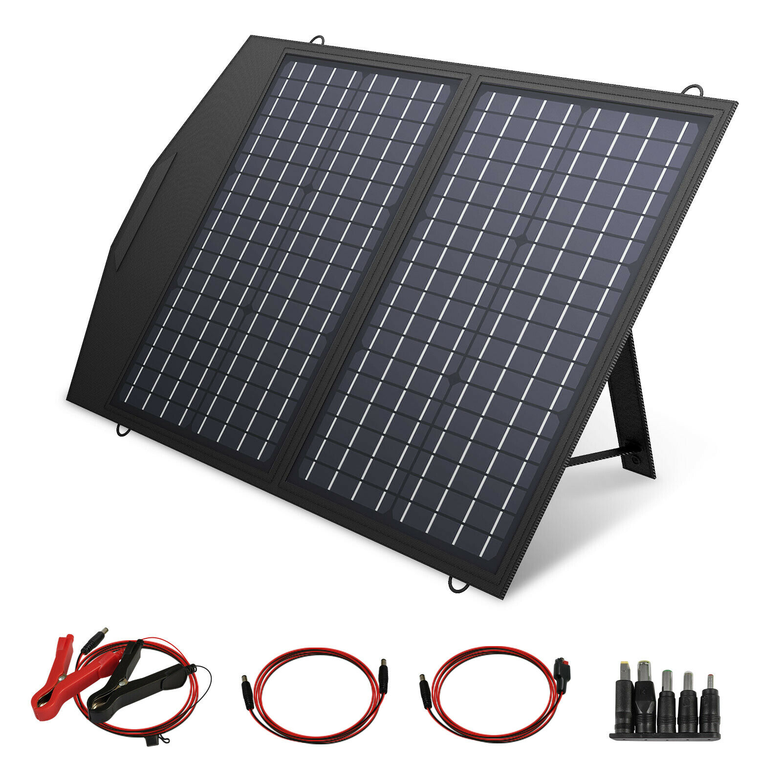 60W Portable Solar Panel Foldable Monocrystalline Solar Charger for Camp Laptop