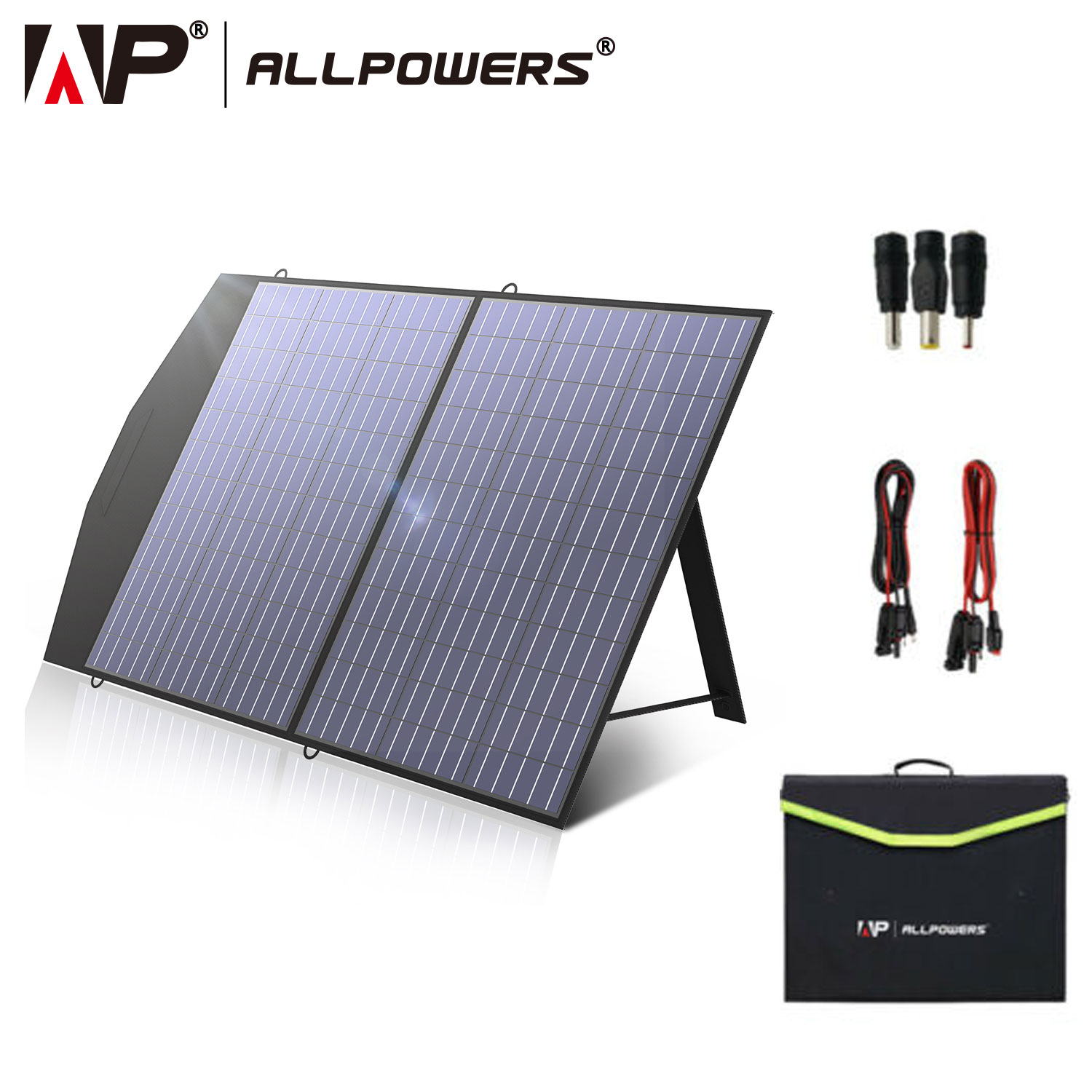 ALLPOWERS Solar Charger 18V100W Foldable Solar Panel Suit For Portable Power Station/Generator Outdoor Travel Camping