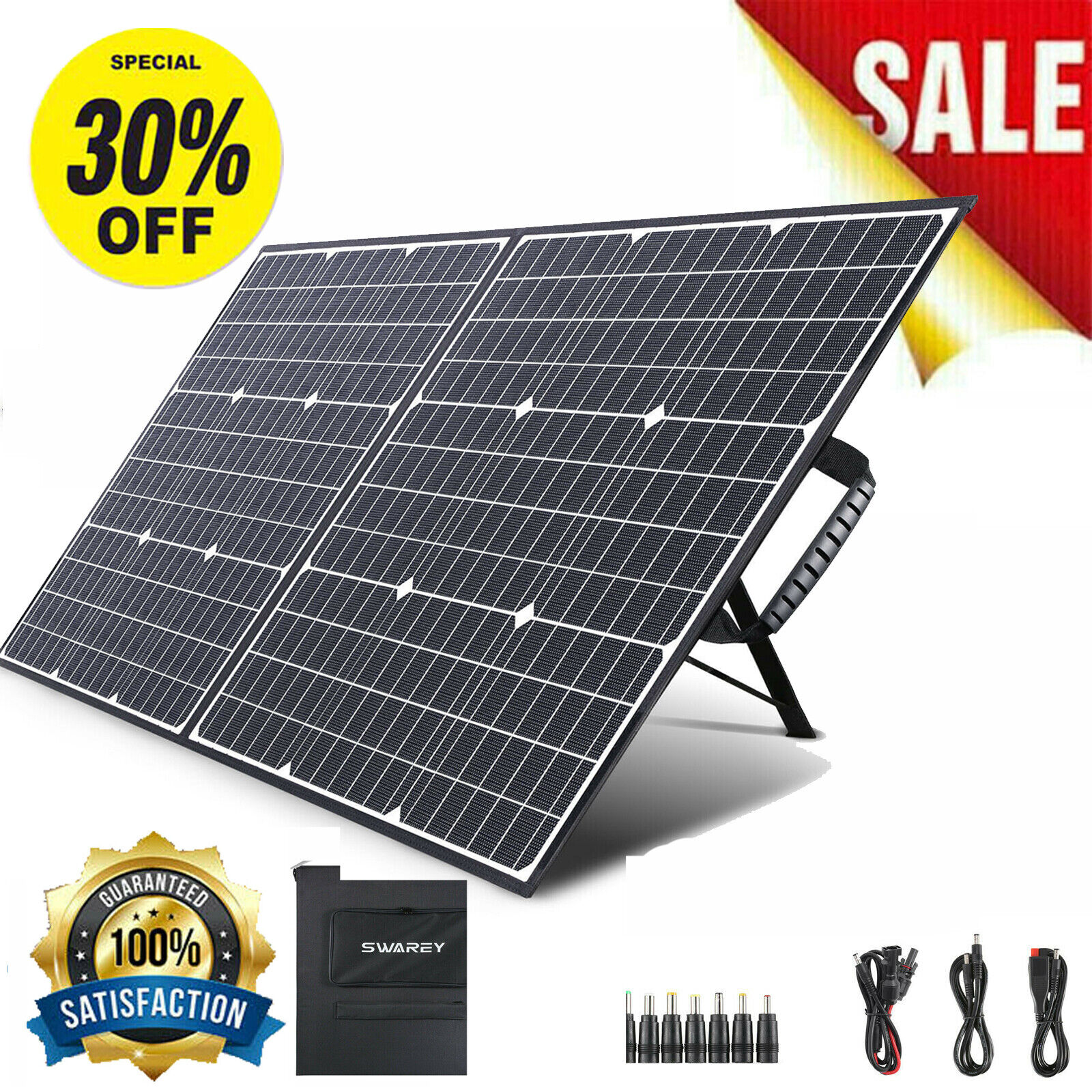 Foldable 100W Solar Panel for Camp SWAREY Suaoki Jackery Power Station Generator