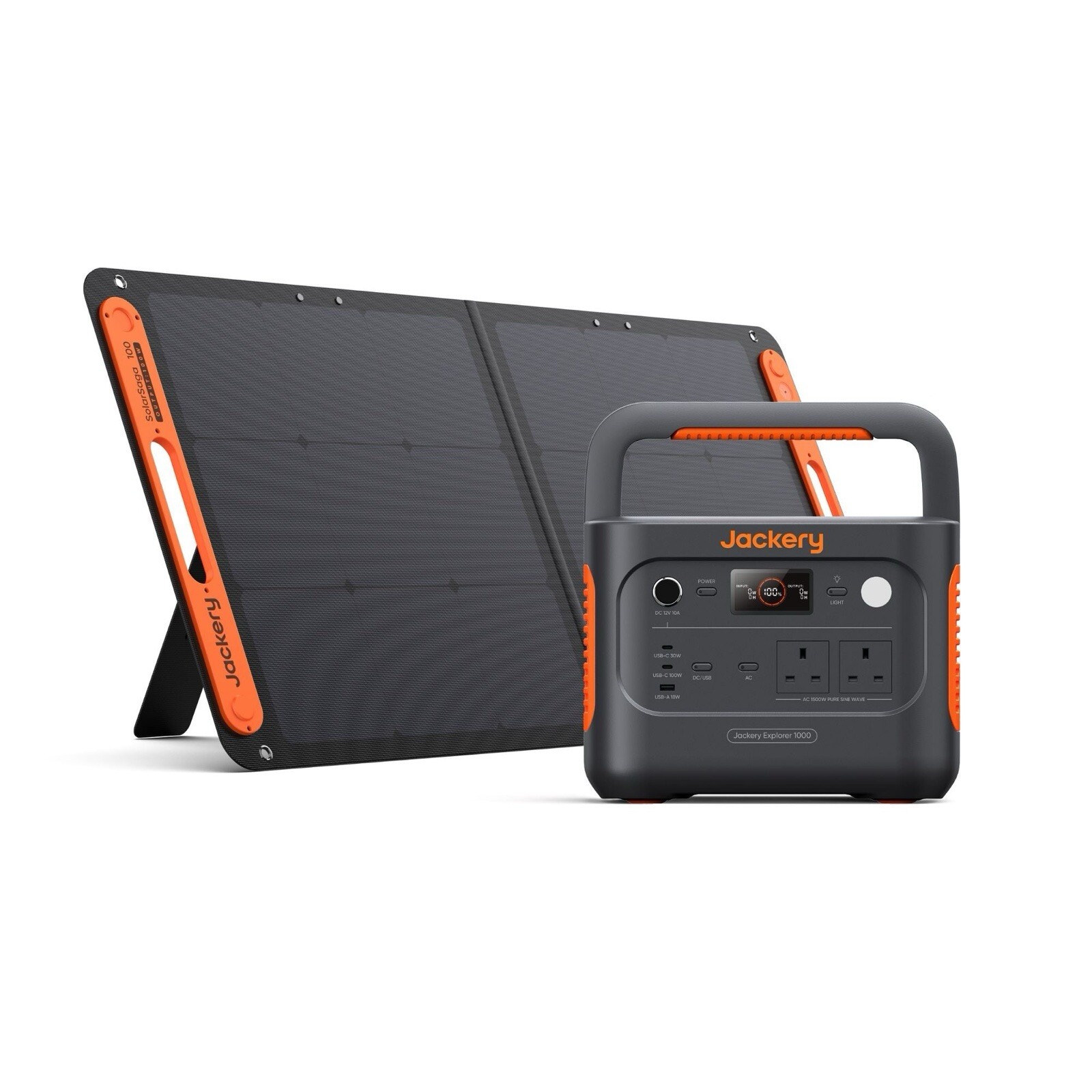 JACKERY EXPLORER 1000 V2 PORTABLE POWER STATION WITH 100W SOLAR SAGA GENERATOR