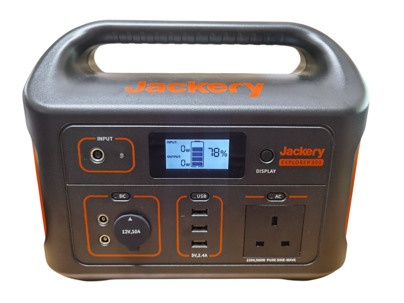 Jackery Portable Power Station Explorer 500 w' carry case - no cables -
