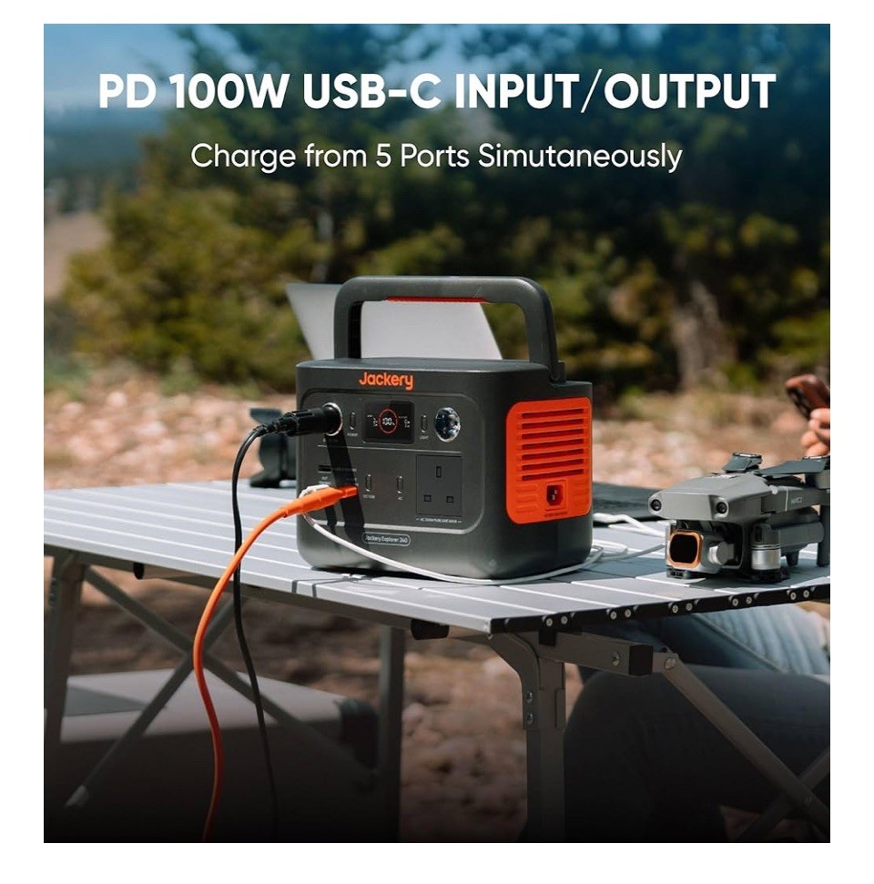 Jackery Portable Power Station Explorer 240 v2 256Wh LiFe PO4 battery.