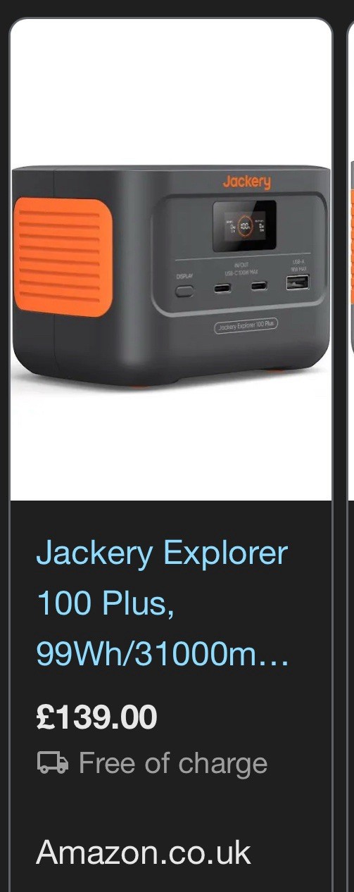 Jackery Explorer 100 Plus Portable Power Station Solar Generator 99WH/31000MAH