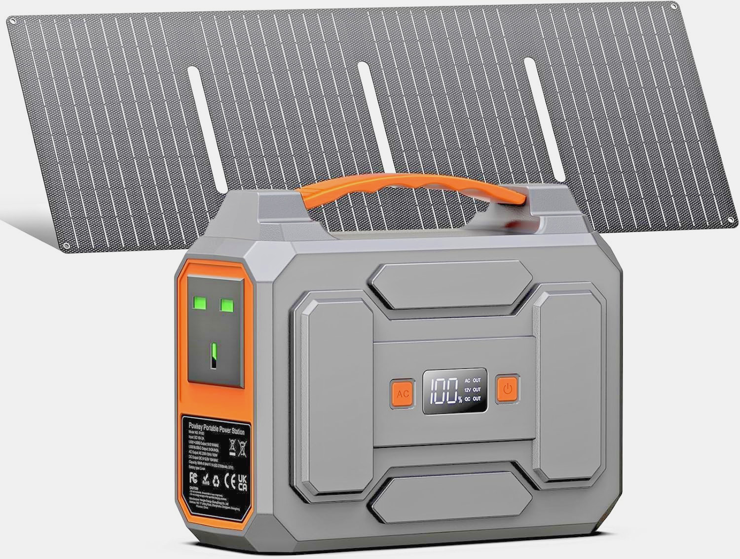 Portable Powerstation 100W with 40W Solar Panel, 27000mAh/99Wh Solar Camping, RV